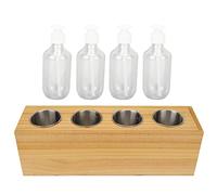 Chauffe-huile électrique pour Huiles de Massage, Chauffe-huile de Massage, 4 Bouteilles à Température Constante, Chauffage Rapide, Chauffe-lotion Amovible, Fonctionnement Facile