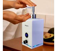 Chauffe-huile pour massage, chauffe-huile de massage, chauffage d'huiles corporelles pour spa, avec deux distributeurs d'huile, température réglable (blanc)