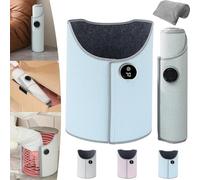 Chauffe jambes sous avec couverture douce Chauffage à 360° entièrement fermé Réglage à 5 vitesses Chauffe pieds électrique pliable(Blue)