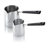Chauffe-lait, cafetière turque 2 pièces, cafetière en acier inoxydable 350 ml 600 ml, théière turque pour la cuisine, chauffe-chocolat, théière