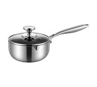 Chauffe-lait - Casserole en acier inoxydable avec revêtement anti-adhésif en nid d'abeille - Cuiseur vapeur avec couvercle - Ustensile de cuisine inoxydable pour cuisiner, cuire à la vapeur et infuser