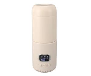 Chauffe-Lait Portable pour les Voyages, Chauffe-biberon Portable de Grande capacité de 400 Ml, Chaudière à Eau Chaude électrique pour le Lait Maternel en Déplacement, Contrôle de