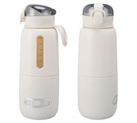 Chauffe-Lait Portable pour Voyage, capacité de 300 Ml, Chauffage Rapide, Chauffe-biberon pour Lait Maternel et Lait maternisé, Contrôle de la Température 37 ℃-55 ℃, Batterie 15