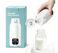 Chauffe-lait portable pour voyage, récipient de formule à emporter avec chauffage rapide, deux modes de chauffage pour le lait maternel et l'eau, longue durée de vie de la batterie et longue durée de