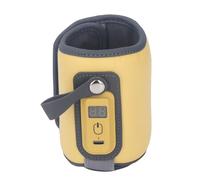 Chauffe-lait pour bébé, Interface USB Universelle Portable 5 Vitesses, Température Réglable, Housse Isolante pour Biberon, Utilisation Multifonction en Voyage (YELLOW)