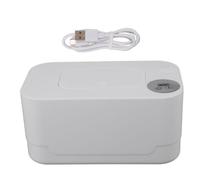 Chauffe-lingettes avec Veilleuse, Température Réglable, Rechargeable, Multifonctionnel, Portable, USB, Distributeur de Porte-lingettes pour bébé (Blanc)