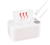 Chauffe-Lingettes Bébé, Distributeur De Lingettes à Eau, Portable Boîte Chauffante Pour Lingettes Humides, Se Réchauffe Rapidement Et Uniformément, Confort Et Sécurité Pour Bébé Nourrissons (Blanc)