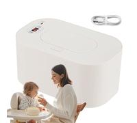 Chauffe-lingettes compact - Distributeur portable USB, outil de température intelligent pour le réchauffement, kit de grande capacité, kit d'entretien de voyage avec base polymère retenant la chaleur