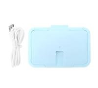 Chauffe-lingettes Portable 8 W Thermostat Réglable pour Garçon Fille | ABS Bleu, Usage en Voiture Déplacement, pour Lingettes Couches et Garçon Fille