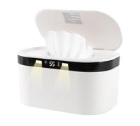 Chauffe-lingettes pour bébé, chauffe-lingettes humides, 5 modes de contrôle de la température, double chaleur pour le confort de bébé, distributeur de lingettes de grande capacité avec veilleuse