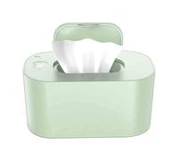 Chauffe-lingettes pour bébé, chauffe-lingettes humides pour bébé, thermostat, boîte de lingettes humides, boîte chauffante portable à température réglable (vert, 20 x 12,8 cm)