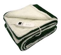 Chauffe-lit électrique 160W effet peau de mouton vert et beige WARMER BED PLUS Vert