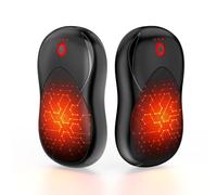 Chauffe Main Magnetique Rechargeable 2-en-1, Chaufferette Reutilisable Portable avec 3 Modes de Chauffage, Chauffe-mains électrique 6000mAh Cadeaux de Noël, Pour l'extérieur, Camping, Golf, Gris Foncé