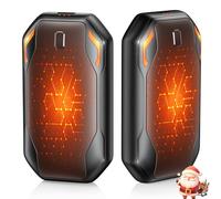 Chauffe Main Rechargeable 2 Pack, 6000mAh Chaufferette Main Reutilisable avec 3 Modes de Chauffage Réglables Portable Chauffe Main Electrique Cadeau de Noël pour Camping, Golf, Randonnée