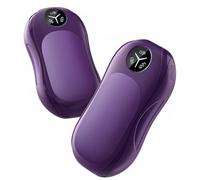 Chauffe Main Rechargeable 3000mAh*2 Packs, 3 Réglages de Chaleur Chaufferette Main Électrique Magnétique pour Raynauds et la Randonnée, Sports de Plein air, Chasse, Golf, Camping, Cadeau Chaud(Violet)