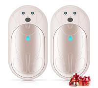 Chauffe Main Rechargeable, Lepwings 2 Pack Chaufferette Main Électrique Reutilisable, 20 Heures de Chauffage Continu avec 3 Modes, Batterie 6000 mAh, Cadeaux d'hiver pour Hommes et Femmes - Blanc