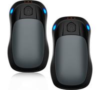 Chauffe Main Rechargeable, Lot de 2 Chaufferette Main Reutilisable avec 20 Heures de Chauffage Longue Durée, USB Chauffe-Main Electrique avec 3 Niveaux de Chauffe pour Poches et Gants (Gris)
