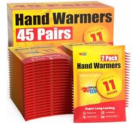 Chauffe-Mains (45 Paires) - Jusqu'à 11 Heures de Chaleur, Super Longue durée - Facile, entièrement Naturel - Activé par l'air, pour Le Corps, Les Mains et Les Orteils - sans Odeur Sport Temp