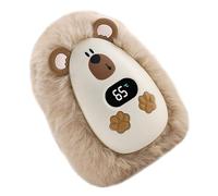 Chauffe-Mains Électrique - Peluche Kaki 4,13 X 2,95 Pouces, Chauffage De Poche avec Charge De Type C, Chaleur Réglable pour Et Adultes | Chauffe-Mains Rechargeable Portable, Compagnon