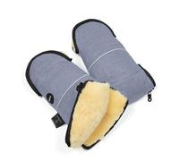 Chauffe-mains en peau d'agneau de WERNER CHRIST BABY - Les gants Glovy Luxe sont le manchon idéal pour poussette en fourrure médicale, manchon chaud universel et imperméable, en bleu (bleu)