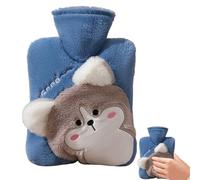Chauffe-mains en peluche rempli d'eau - Bouillotte de 1000 ml avec housse douce en forme de dessin animé, coussin chauffant pour une chaleur et un | Réchauffement des mains