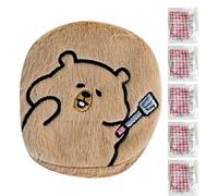 Chauffe-mains portable - Coussin chauffant réutilisable, 5 recharges de format de poche, matériau en peluche Capybara douce, accessoire de confort en plein air pour l'hiver, ajustement universel pour