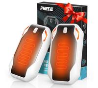 Chauffe Mains Rechargeable, Chaufferette Main Reutilisable USB, 3 Niveaux de Température, 2 en 1 Electrique Chauffage Double Face Bon pour Randonnée, Cadeaux de Noël d'hiver(Noir_Blanc)