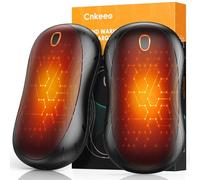 Chauffe Mains Rechargeable, Cnkeeo Chaufferette Main Reutilisable USB, Split Deux en Un Electrique Chauffage Double Face Bon pour Le Golf, Randonnée, Camping Cadeaux de Noël d'hiver (Noir)