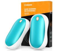 Chauffe Mains Rechargeable, Cnkeeo Chaufferette Main Reutilisable USB, Split Deux en Un Electrique Chauffage Double Face Bon pour Le Golf, Randonnée, Camping Cadeaux de Noël d'hiver (Bleu)
