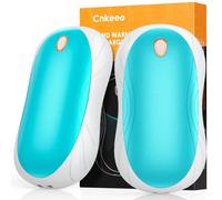Chauffe Mains Rechargeable, Cnkeeo Chaufferette Main Reutilisable USB, Split Deux en Un Electrique Chauffage Double Face Bon pour Le Golf, Randonnée, Camping Cadeaux de Noël d'hiver (Bleu)