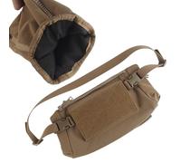 Chauffe-Mains Tactique Multifonction avec Pochette de Rangement Zippée À l'avant - Idéal pour Les Activités de Plein Air, L'utilisation Tactique et Le Froid(Brown)