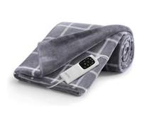 Chauffe Matelas - Chauffant Confort Couverture Chauffante - Imetec - Plaid 150x110 Cm - 6 Températures - Tissu Toucher Velours Et Sherpa - Lavable En Mac