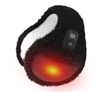 Chauffe-oreilles chauffants | Doublure polaire | 3 modes de température thermiques à porter sur le dos | Pliable avec arrêt automatique pour les activités