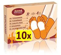 Chauffe-Orteils Jetables - 10 Paires de Chauffe-Pieds Autocollants, Jusqu’à 8 Heures de Chaleur, Patchs Chauffants pour Chaussures & Bottes, Activation à l’Air, Homme & Femme