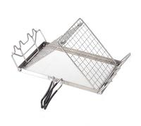 Chauffe-pain pliable en acier inoxydable pour barbecue extérieur