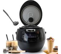 Chauffe-perles automatique, cuiseur Boba commercial automatique 6 L/8 L, machine Boba intelligente avec écran tactile, for magasins de thé au lait, restaurants, desserts et bars lounge.(6L)