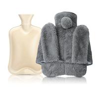 Chauffe Pied, Chauffe Pieds Non électrique, Bouillotte De 2l Avec Housse En Peluche Douce,Chaufferette Pieds Reutilisable Lavable Et Amovible,Convient Aux Pour Femme Homme (B)