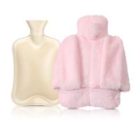 Chauffe Pied, Chauffe Pieds Non électrique, Bouillotte De 2l Avec Housse En Peluche Douce,Chaufferette Pieds Reutilisable Lavable Et Amovible,Convient Aux Pour Femme Homme (C)