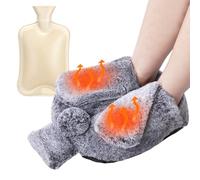 Chauffe Pied, Chauffe Pieds Non électrique, Bouillotte De 2l Avec Housse En Peluche Douce,Chaufferette Pieds Reutilisable Lavable Et Amovible,Convient Aux Pour Femme Homme (A)