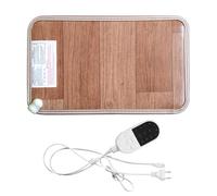 Chauffe Pieds, 50W 220V Tapis Chauffant éLectrique Avec 150cm D'Alimentation CâBle 10 Niveaux De Chauffage 25 °C-55 °C TempéRature RéGlable Pour Le Bureau Et La Maison 50x30 Cm (Marron)