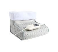 Chauffe-pieds, Chauffage électrique des Pieds avec 3 Niveaux de Température, Doublure Lavable, 100W, 30 x 30 x 24 cm, Gris