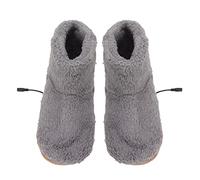 Chauffe-Pieds Chauffant, Chaussures Chauffantes électriques en Flanelle Chaudes et Respirantes, Pantoufles Chauffantes Chargement USB Chaussons Chauffants pour Hommes Femmes