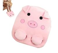 Chauffe-pieds chauffant en forme d'animal en peluche 2 en 1 | Coussin chauffant en peluche à 3 niveaux en forme d'animal pour femmes, maison, quotidien, hiver, temps froid