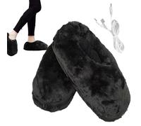 Chauffe-pieds chauffants électriques, chaussons chauffants électriques - Chaussures chauffantes électriques en peluche,Chaussures chauffantes pour les pieds en peluche, coussin chauffant pour les pied