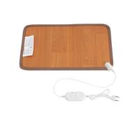 Chauffe-pieds électrique 50 W avec télécommande et 2 niveaux de température, tapis chauffant antidérapant pour la maison et le bureau, grain de bois, protection contre la surchauffe