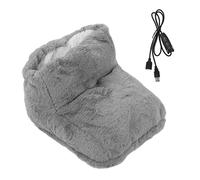 Chauffe-Pieds électrique, Bottes chauffantes alimentées par USB, Chauffe-Pieds en Polaire Ultra Douce et en Peluche Thermique avec Semelle antidérapante, Design Extra-Haut pour Une