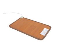 Chauffe-pieds électrique, coussin chauffant, chauffage des pieds, 50 W, 2 | Élément chauffant graphène, rembourrage XPE, télécommande avec câble, aspect bois, 30 x 50 cm, pour bureau, maison