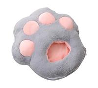 Chauffe-pieds électrique - coussin chauffant USB - Chauffe-pieds en forme de pattes de chat - 3 vitesses - Chaussures chaudes en peluche pour voyage, chambre, bureau, maison
