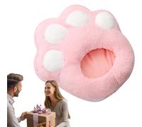 Chauffe-pieds électrique - Joli coussin chauffant USB - Chauffe-pieds en forme de pattes de chat, températures à 3 vitesses - Chaussures chaudes en peluche pour voyage, chambre, bureau, maison