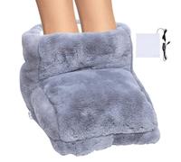 Chauffe-Pieds Électrique pour sous le Bureau - Chaussons Chauffants avec Connexion USB | Manchon Électrique pour Pieds | Avec 3 Niveaux de Chaleur & Minuterie (30/45/60 min), Peluche Douce pour Hommes